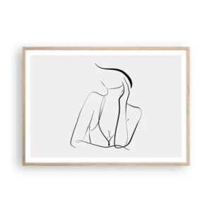 Poster în ramă de stejar deschis - Pe valul unui vis - 100x70 cm