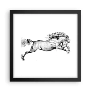 Poster în ramă neagră - Oprit din galop - 30x30 cm