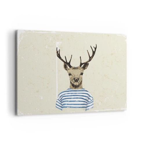 Tablou pe pânză - Pentru că îmi plac cămășile cu dungi! - 120x80 cm