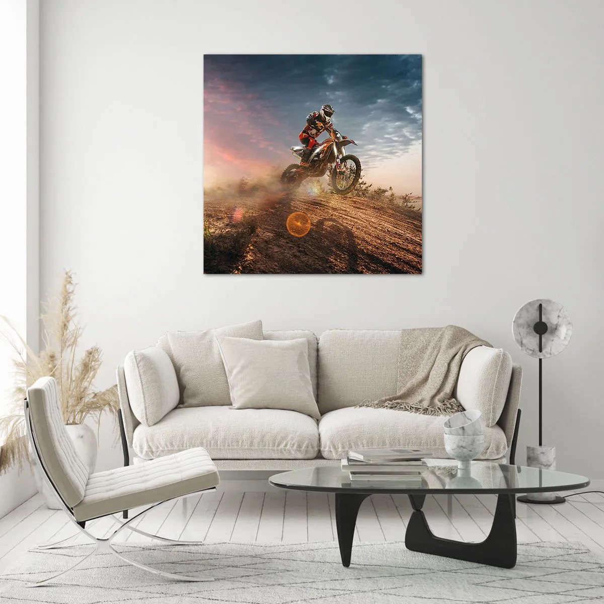 Tablou pe sticlă - Pentru victorie - 60x60 cm