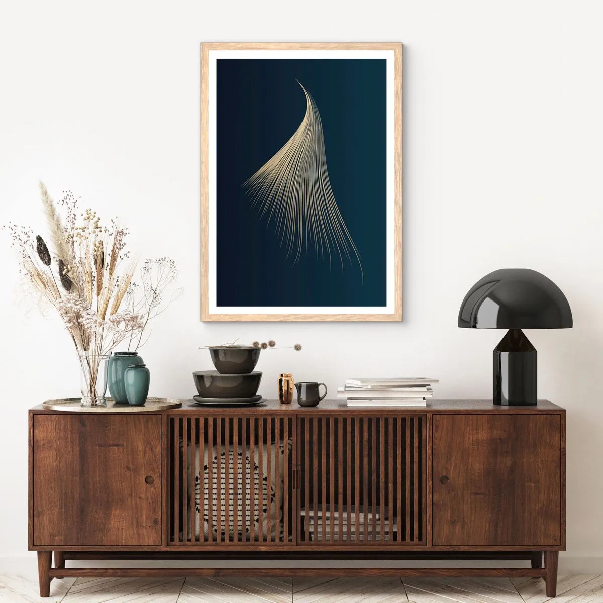 Poster în ramă de stejar deschis - Ca părul unui înger - 70x100 cm