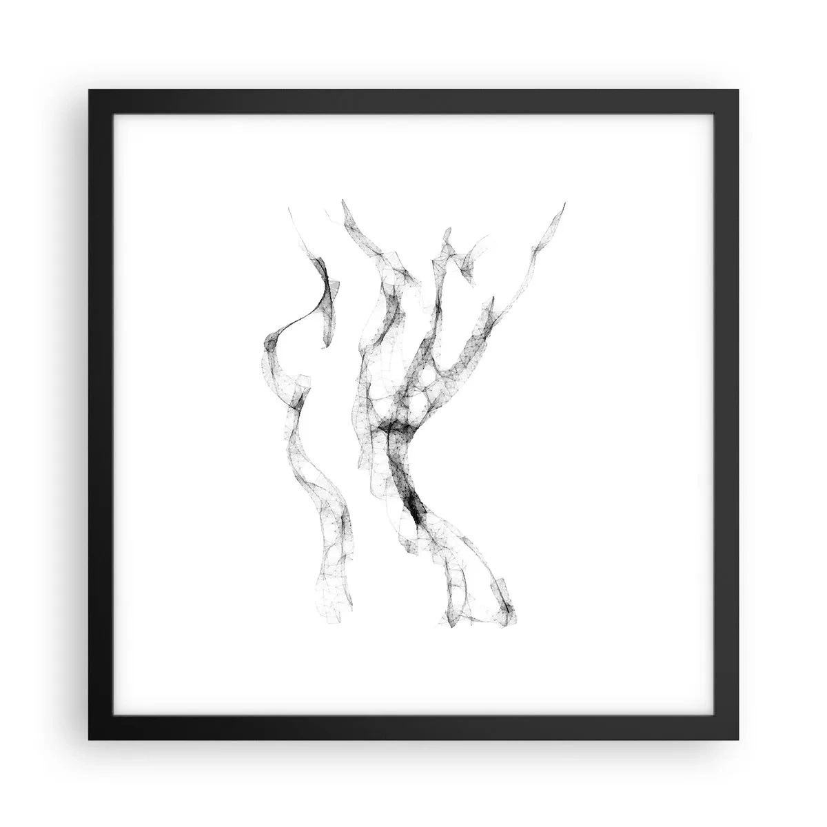 Poster în ramă neagră - Frumoasa și puternică - 40x40 cm