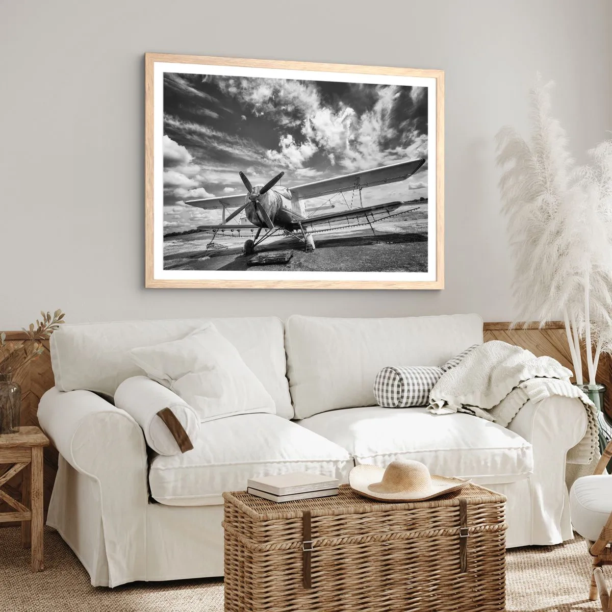 Poster în ramă de stejar deschis - Abia aștept! - 91x61 cm