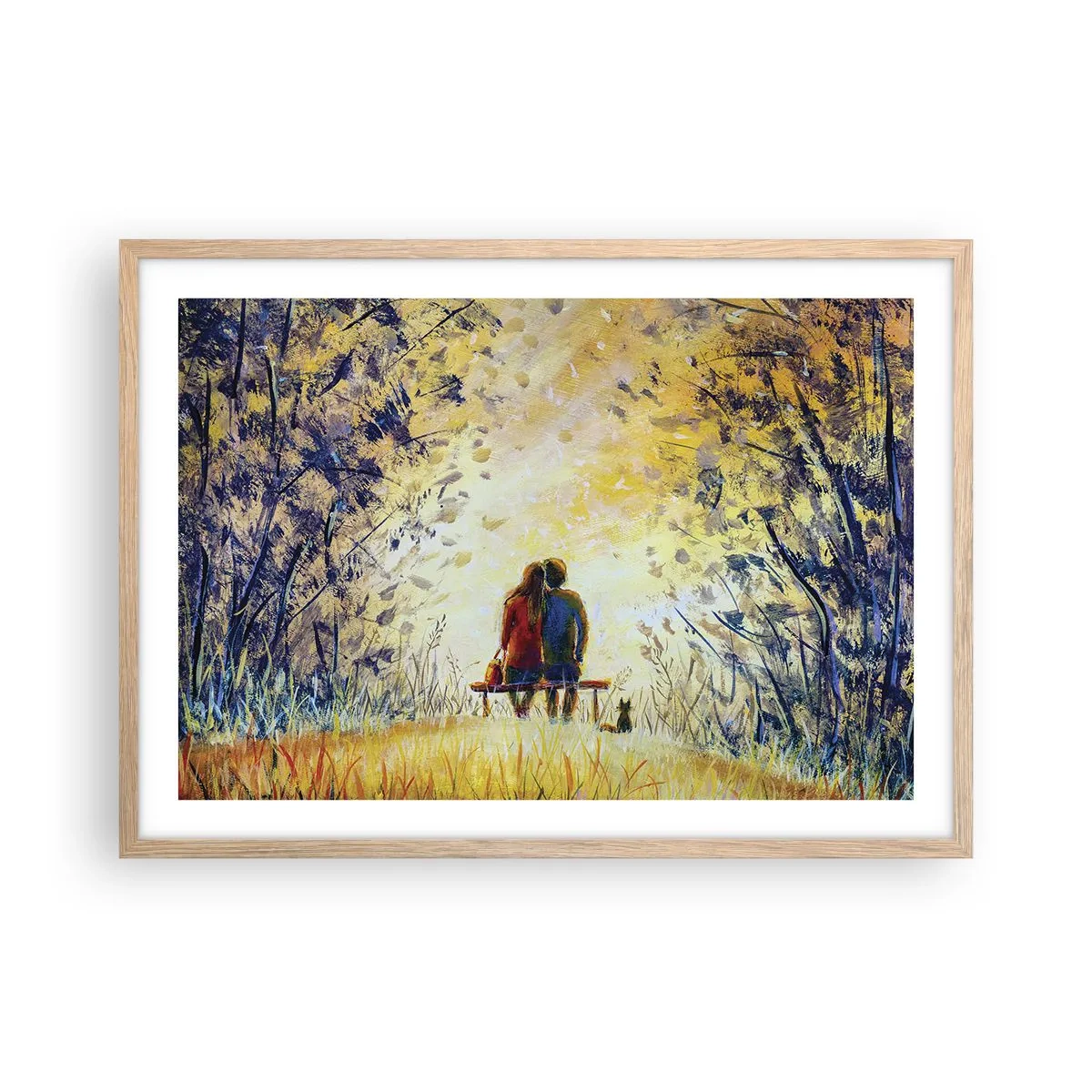 Poster în ramă de stejar deschis - Un moment magic - 70x50 cm