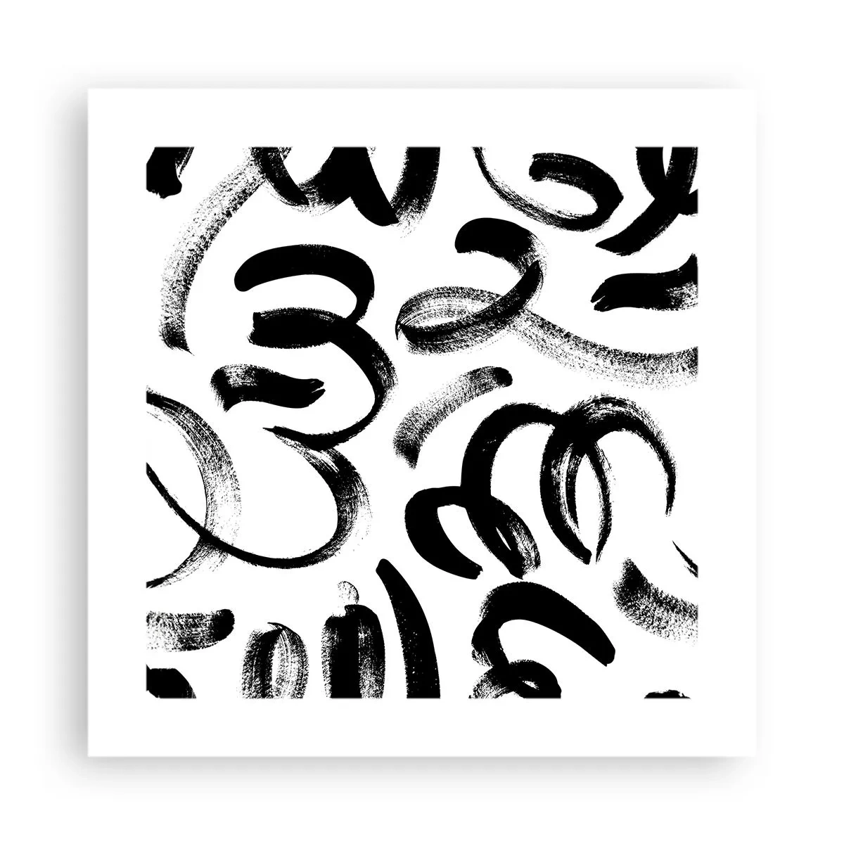 Poster - Negru pe alb - 40x40 cm