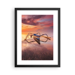 Poster în ramă neagră - Liniștea unei seri tropicale - 30x40 cm