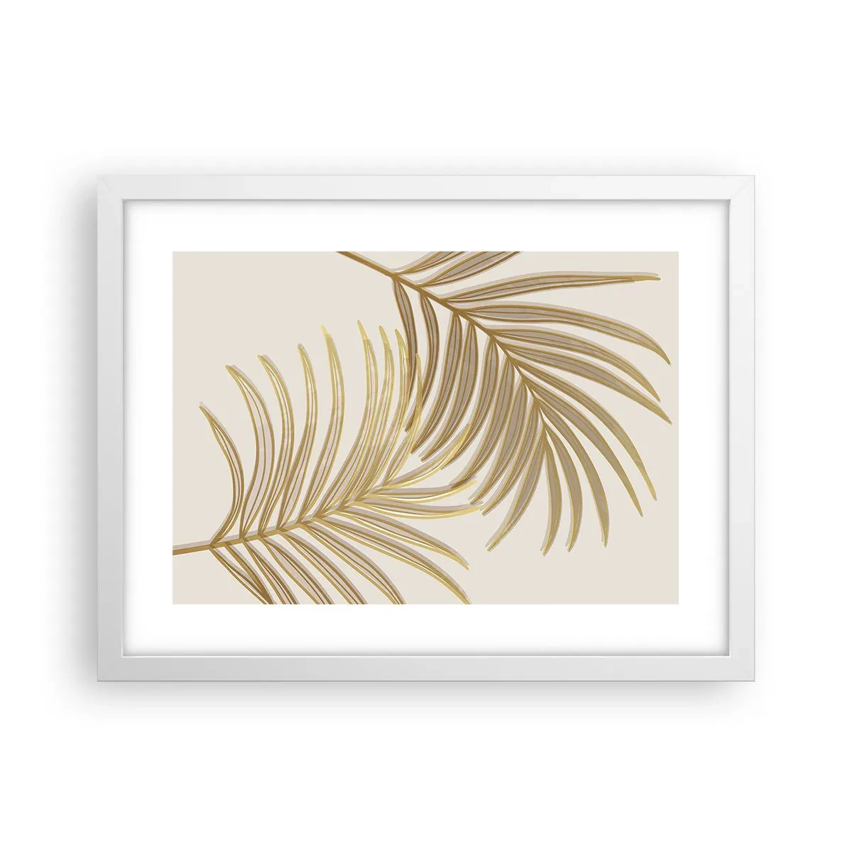 Poster în ramă albă - Palmier de aur! - 40x30 cm