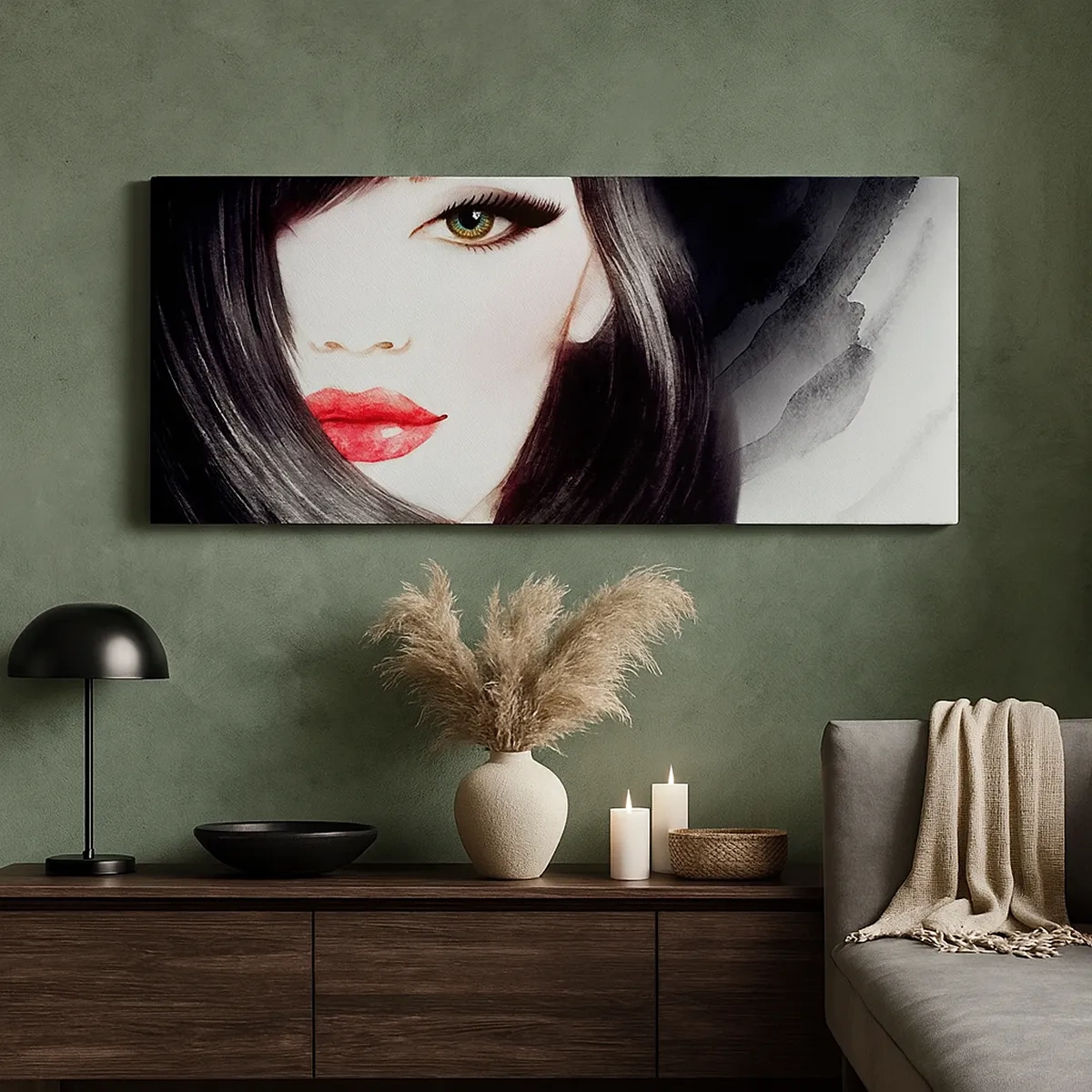 Tablou pe pânză - Privirea de safir - 30x30 cm