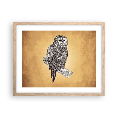 Poster în ramă de stejar deschis - Ornamente complicate de înțelepciune - 50x40 cm