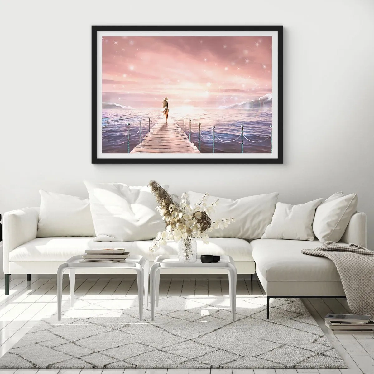 Poster în ramă neagră - În lumina unui vis - 70x50 cm