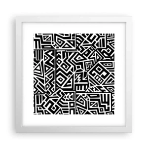 Poster în ramă albă - Compoziție precolumbiană - 30x30 cm