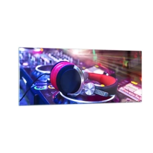 Tablou pe sticlă - Imediat începe distracția - 100x40 cm