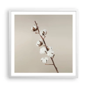 Poster în ramă albă - La sursa moliciunii - 60x60 cm