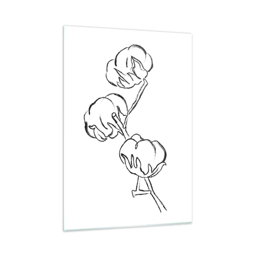 Tablou pe sticlă - Pufuri de bumbac - 50x70 cm