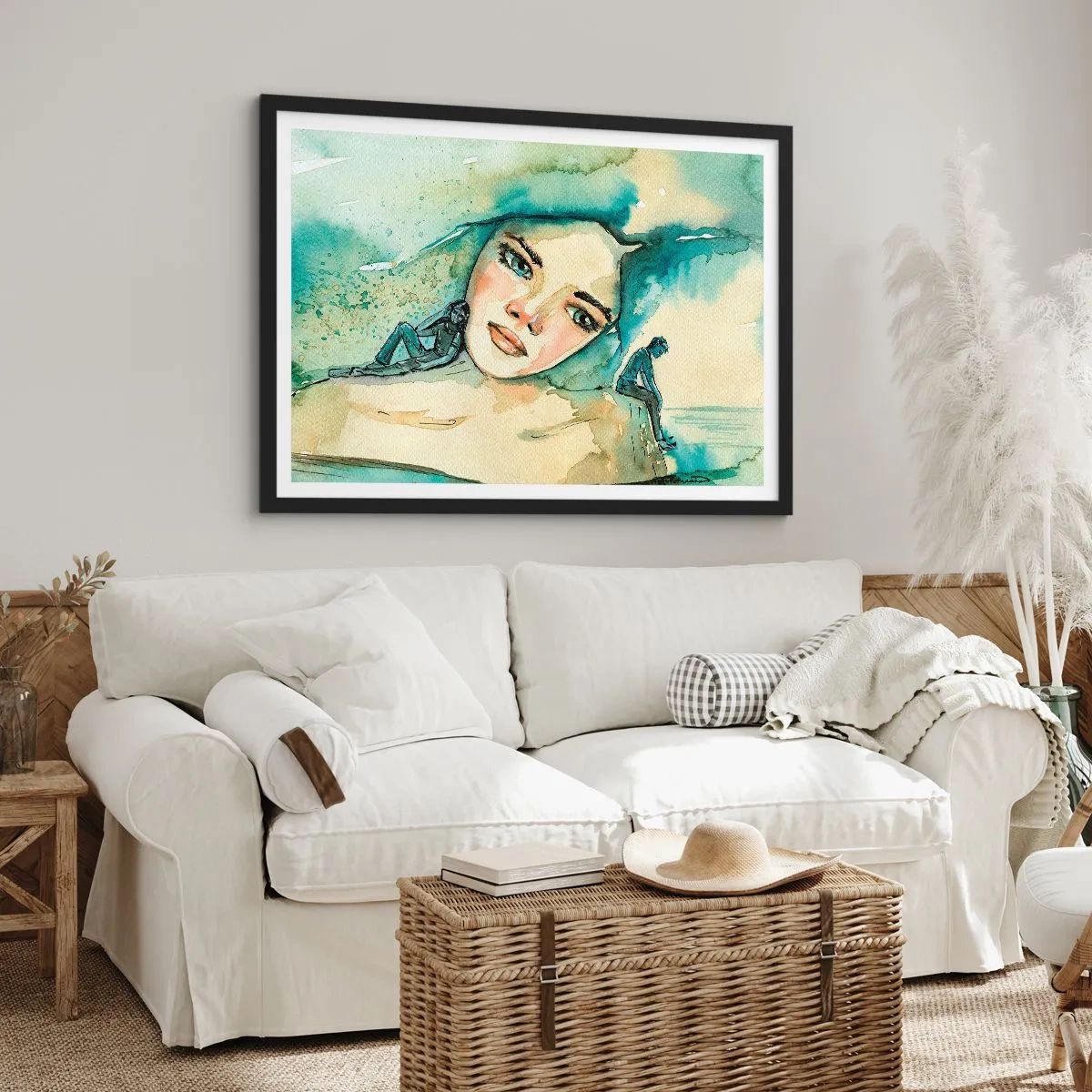 Poster în ramă neagră - Am I blue? - 70x50 cm