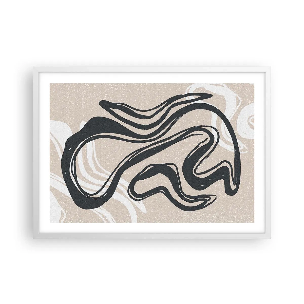 Poster în ramă albă - Expresie multiplicată - 70x50 cm