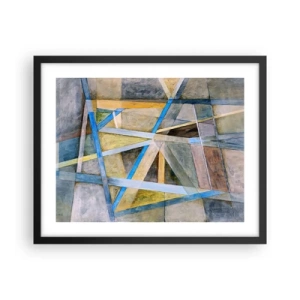 Poster în ramă neagră - Drept sau de-a curmezișul? - 50x40 cm