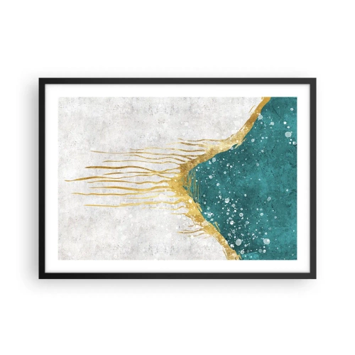 Poster în ramă neagră - Mareea de aur - 70x50 cm