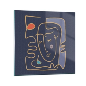 Tablou pe sticlă - În reverie - 30x30 cm