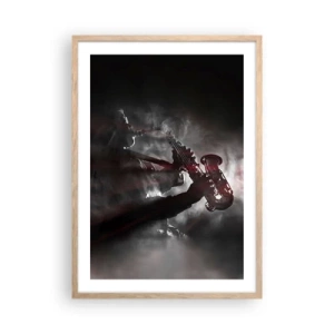 Poster în ramă de stejar deschis - În aburul jazzului - 50x70 cm