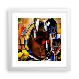 Poster în ramă albă - Și lumea devine mai colorată - 30x30 cm