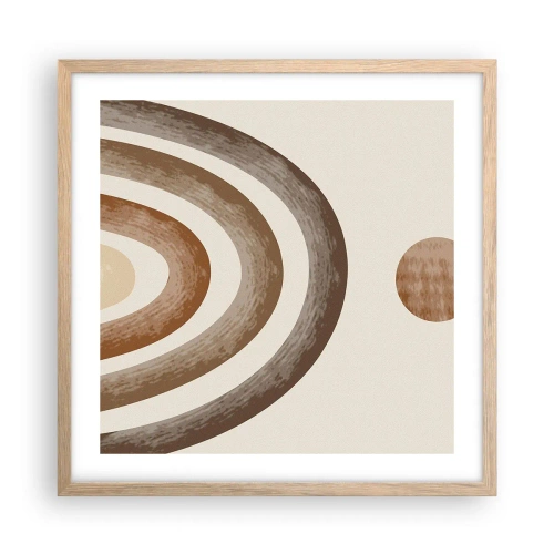 Poster în ramă de stejar deschis - Într-o galaxie îndepărtată - 50x50 cm