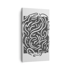 Tablou pe pânză - Abstracție: dansul bucuriei - 45x80 cm