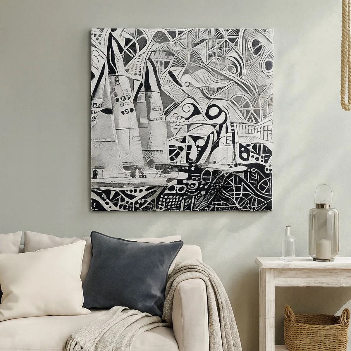 Tablou pe pânză - Între valuri - 30x30 cm