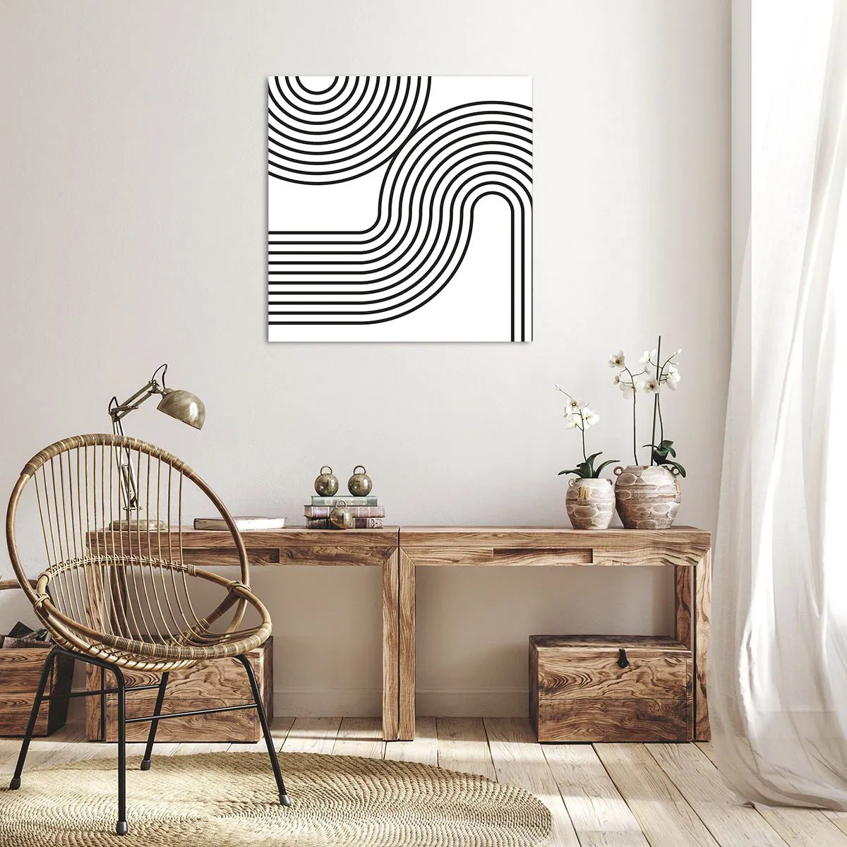 Tablou pe pânză - Pe o curbă - 50x50 cm