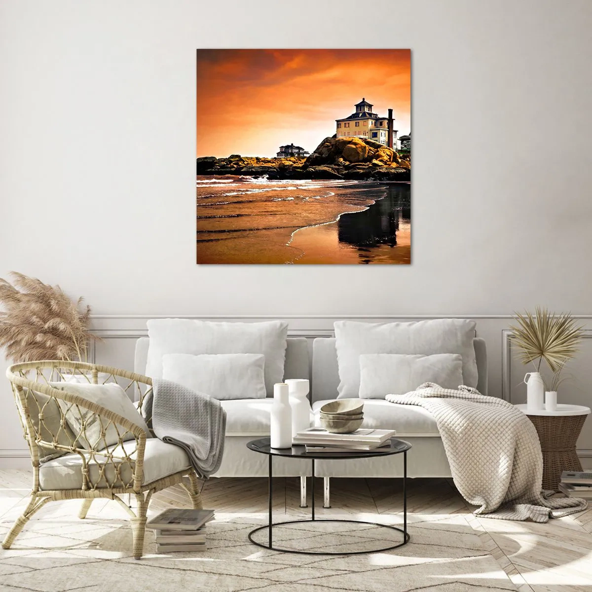 Tablou pe sticlă - Eleganța coastei de vest - 50x50 cm