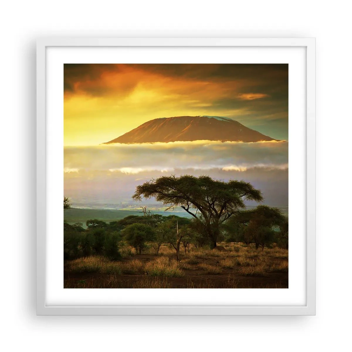 Poster în ramă albă - Visul unui călător - 50x50 cm