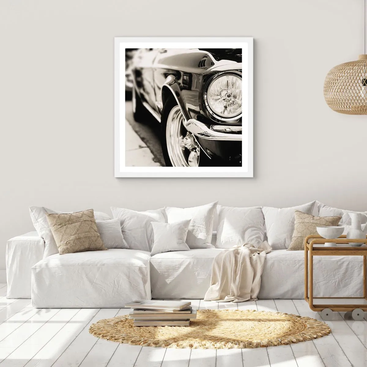 Poster în ramă albă - Strălucire durabilă - 30x30 cm