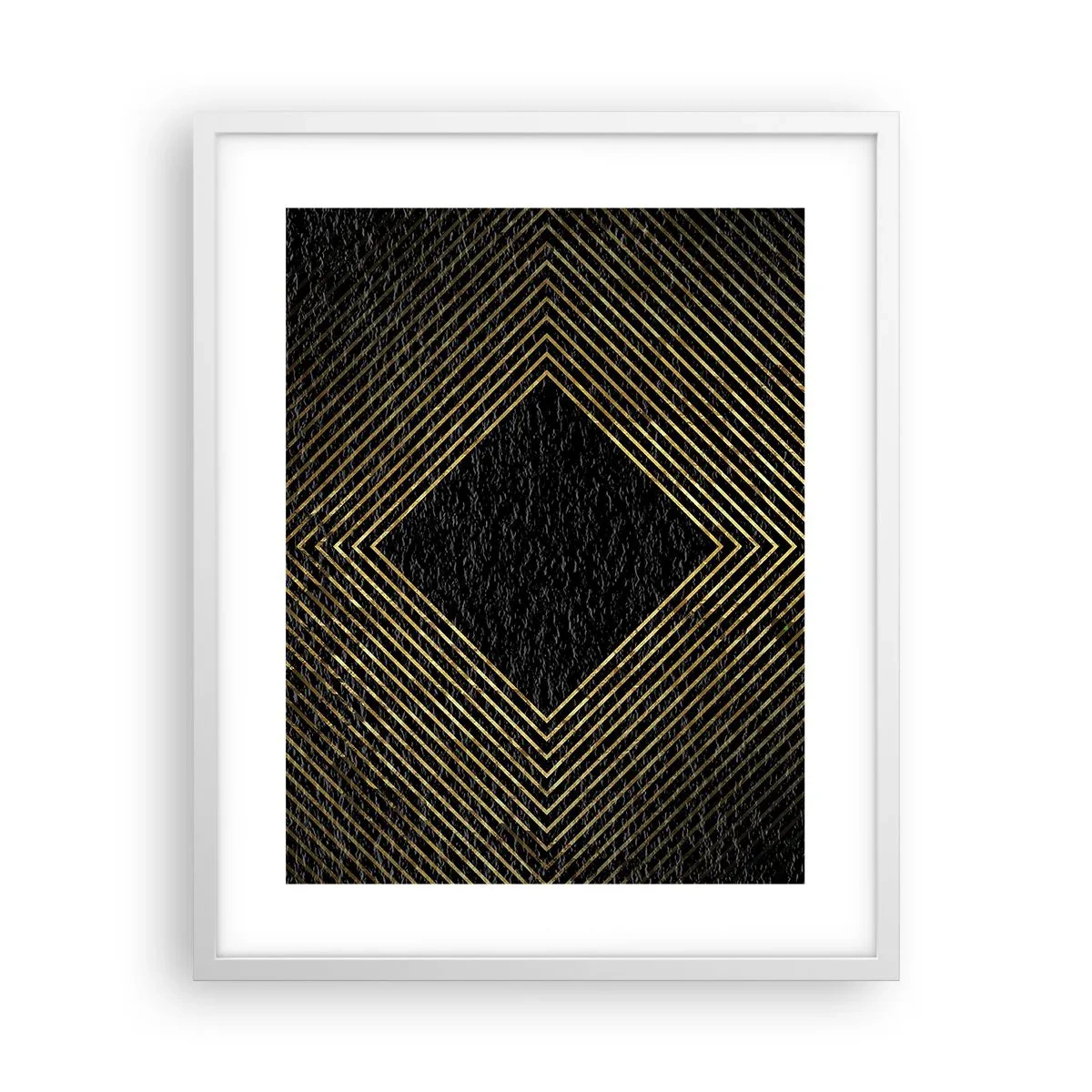 Poster în ramă albă - Geometrie în stil glamour - 40x50 cm