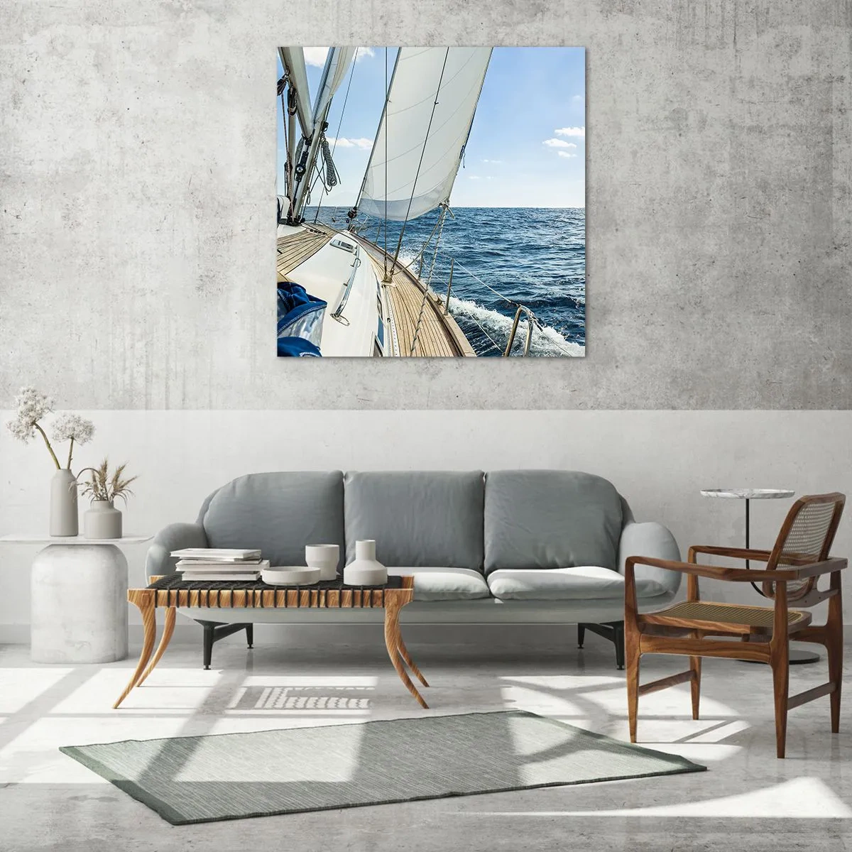 Tablou pe sticlă - Ahoy aventura - 60x60 cm