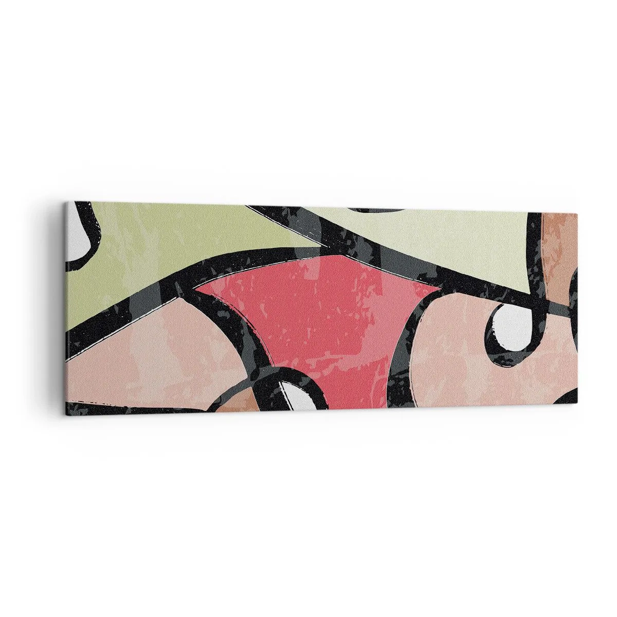 Tablou pe pânză - Piruetă printre culori - 140x50 cm