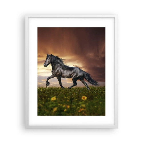Poster în ramă albă - Prințul negru - 40x50 cm