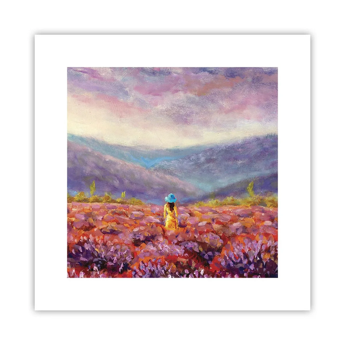 Poster - Într-o lume de lavandă - 30x30 cm