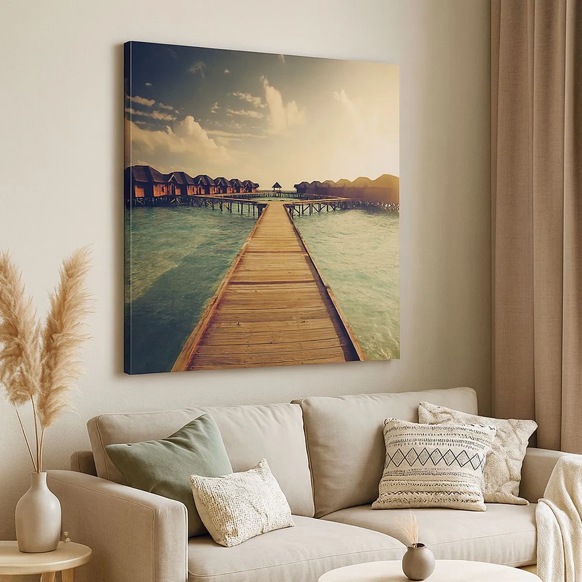 Tablou pe pânză - O invitație caldă - 30x30 cm