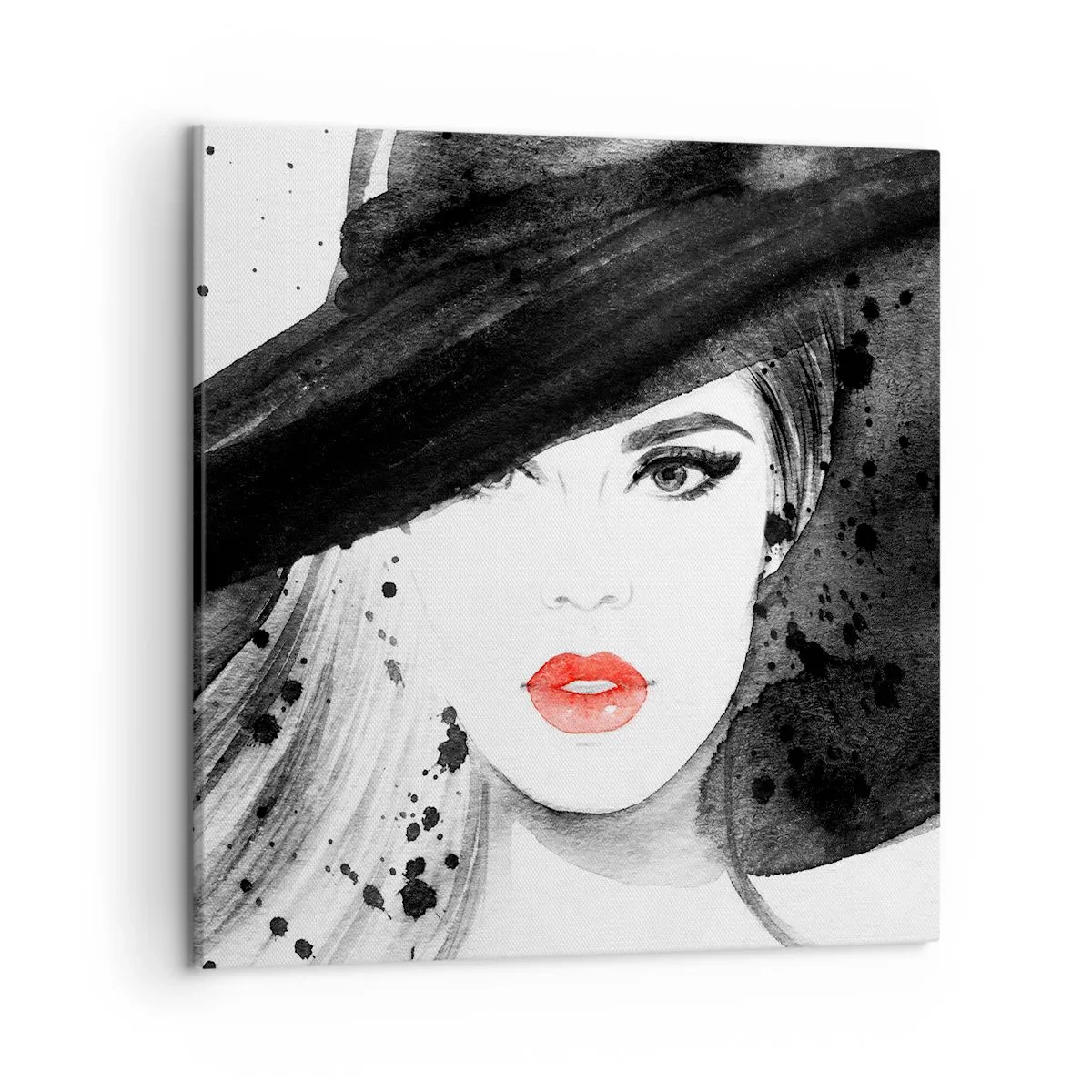 Tablou pe pânză - Doamna în negru - 50x50 cm