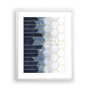 Poster în ramă albă - Compoziție în ritm sincopat - 40x50 cm