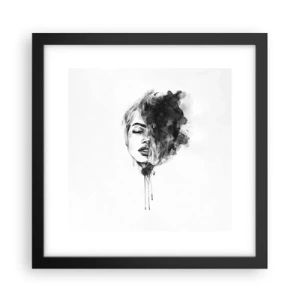 Poster în ramă neagră - La ce visează frumoasa - 30x30 cm