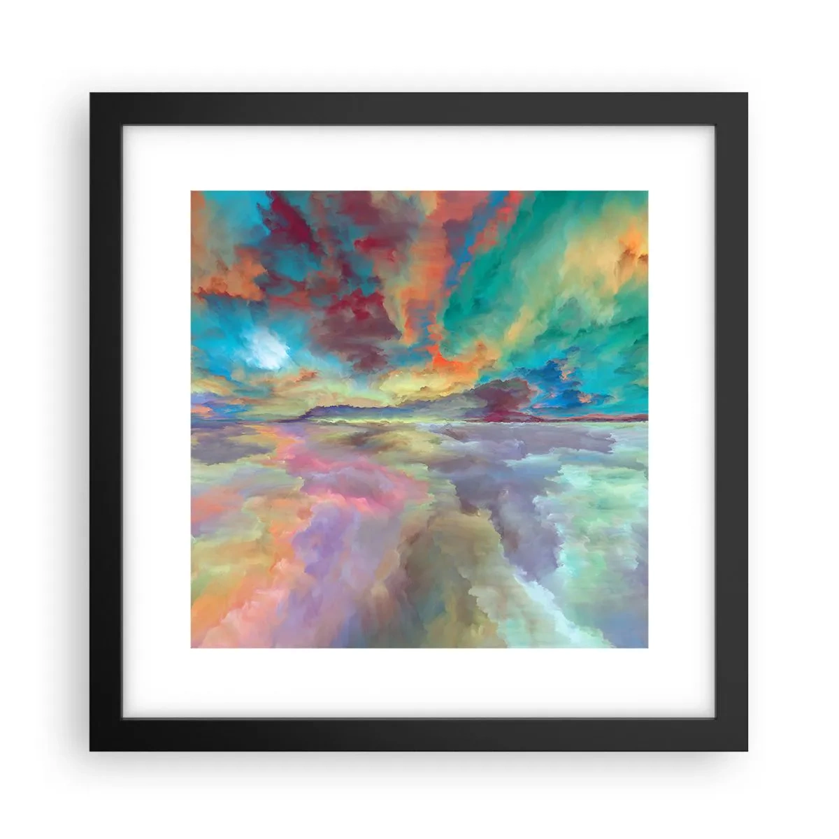 Poster în ramă neagră - Două ceruri - 30x30 cm