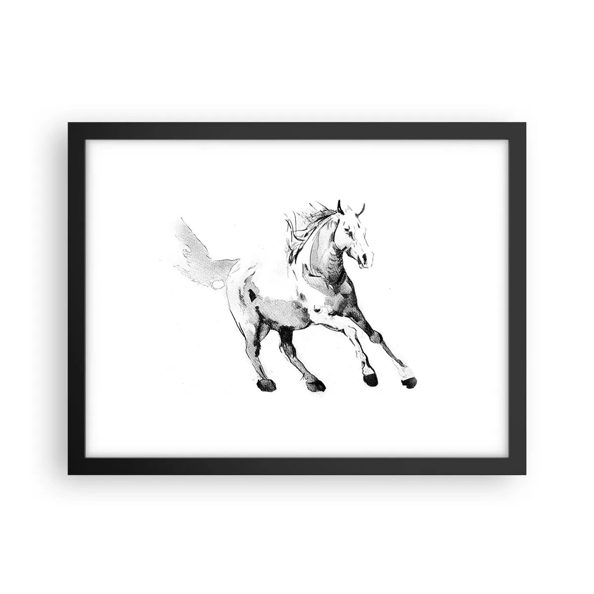 Poster în ramă neagră - Suflet neîmblânzit - 40x30 cm