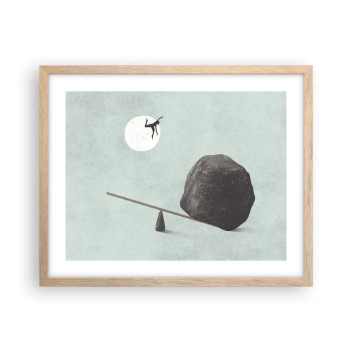 Poster în ramă de stejar deschis - Visul îndeplinit - 50x40 cm