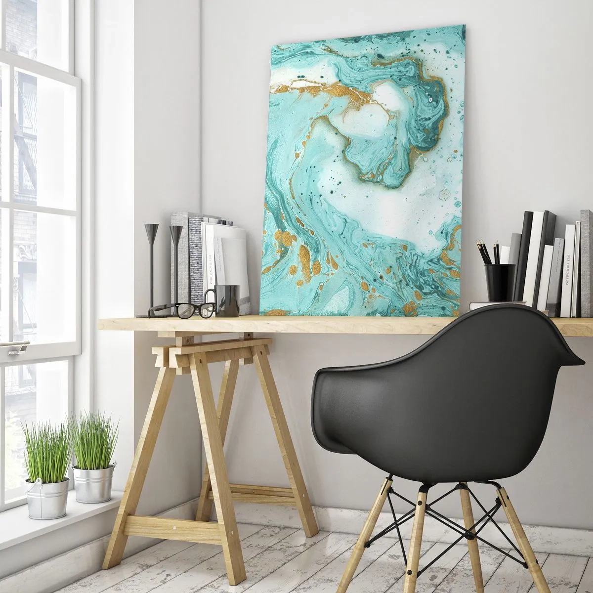 Tablou pe sticlă - Sub marele val al perioadei Edo - 50x70 cm