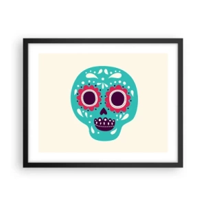 Poster în ramă neagră - Viața - distracție până la moarte - 50x40 cm