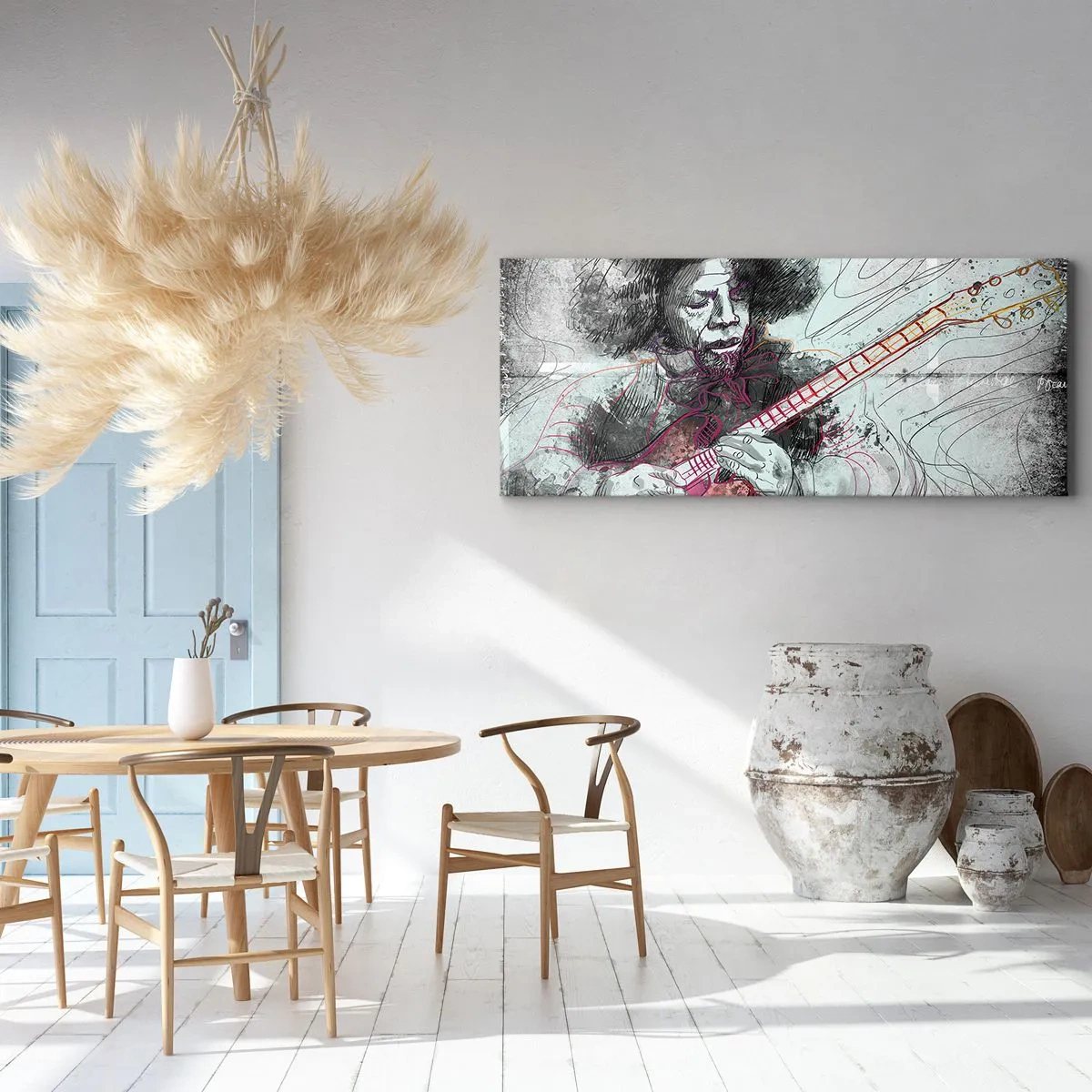 Tablou pe pânză - Pe valurile muzicii - 100x40 cm