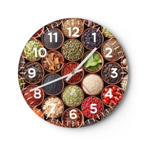 Ceas de perete - Ceas pe sticlă - Toate gusturile lumii - 30x30 cm