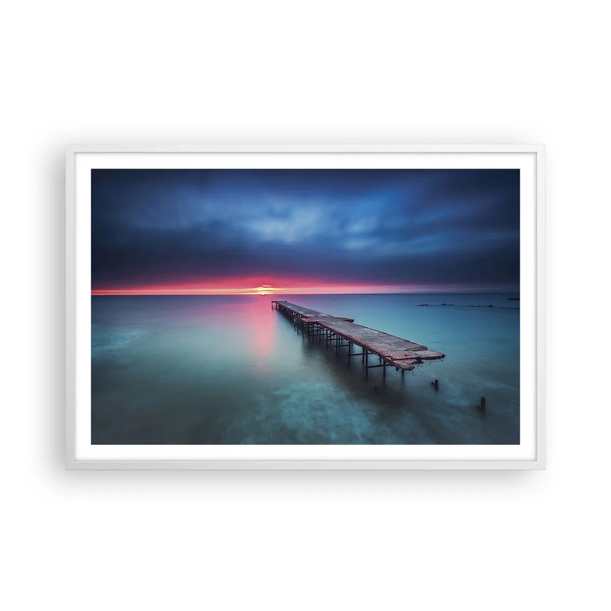 Poster în ramă albă - Între cer și pământ - 91x61 cm