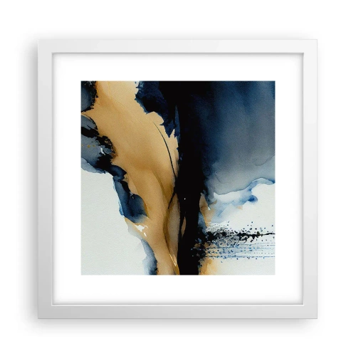 Poster în ramă albă - În spatele cortinei - 30x30 cm